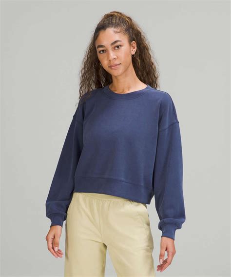 lululemon perfectly oversized crew softstreme|softstreme cropped crew for sale.